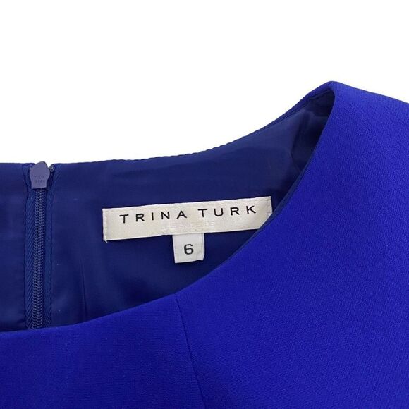 Trina Turk Bright Blue Sheath Dress size 6 - Picture 3 of 4